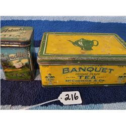 2 Tea Tins