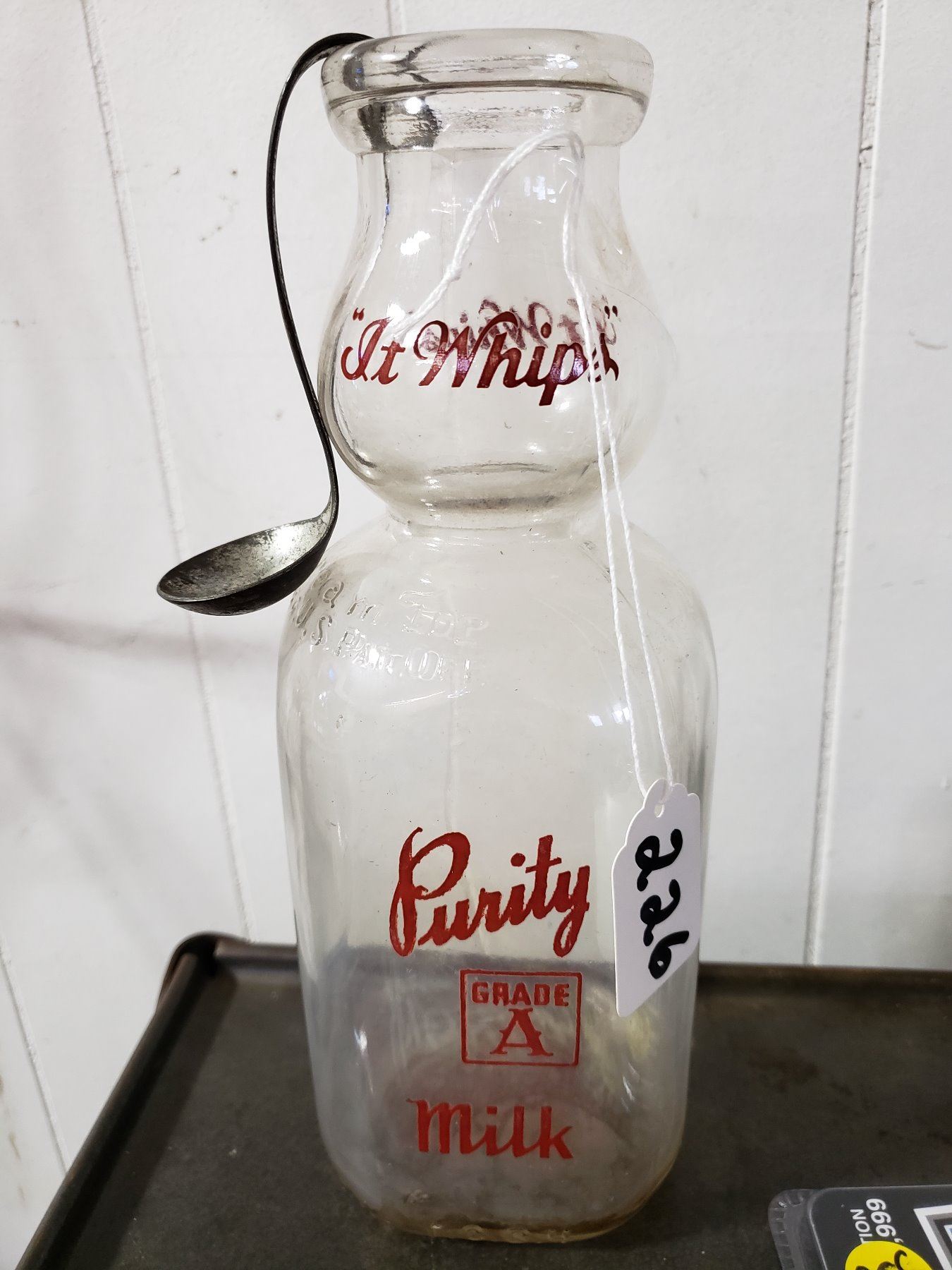 Purity Cream Top Milk Bottle with original spoon