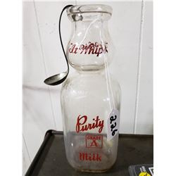 Purity Cream Top Milk Bottle with original spoon