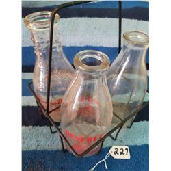 3 Advertising Milk Bottle Crate