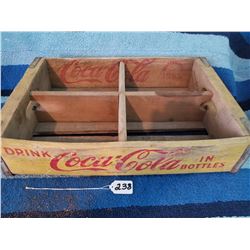 1960s Coke Crate 4-6 Pack- wooden