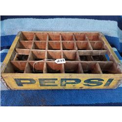 Wooden Pepsi Crate 1960s 24 bottles