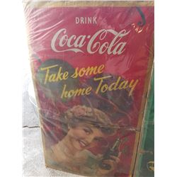 Large Vintage Coke Poster 29"50"