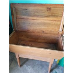 54" Ethnic Pine Dough Box on Legs complete with lid cover