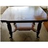 Image 1 : Quarter Cut Oak Parlor Table 26"x36"-Ball and claw with face-4" w