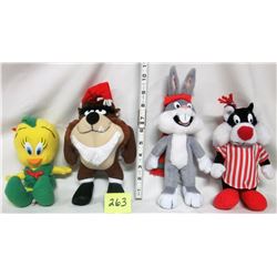 4 1992 McDonald's plush Looney Tunes dolls.