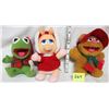 Image 1 : 3 1987 McDonald's Henson Muppets plush dolls.
