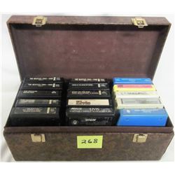 15 8track cartridges/case