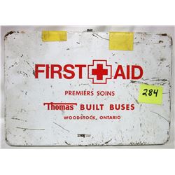 steel box first aid kit and contents, Red Cross