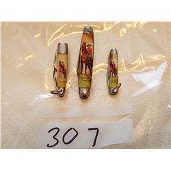 3 RCMP knives SHEFFIELD ENGLAND