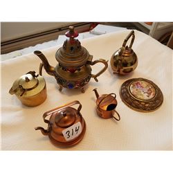 6 Brass and copper lot