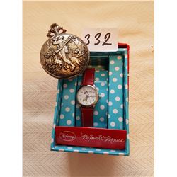 Minnie mouse watch and Pocket watch - AS IS
