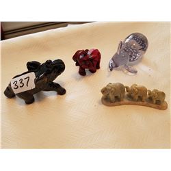 4 small elephants - Ornaments