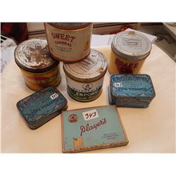 Tobacco tin lot