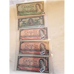 4-1945 & 1937 Canada notes
