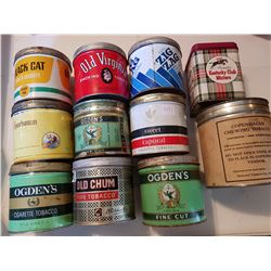 Lot of 11 tobacco tins