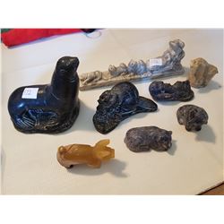 8 animal figurines- older