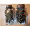 Image 1 : 2 jars of marbles lots of large size