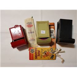 lot of 3 matchbox holders & pipe cleaners