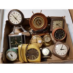 lot of various clocks, as is