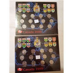 1999 & 2000 25 cent sets