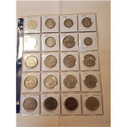 lot of 50 cent and 1$ Canadian coins