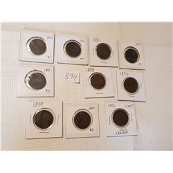 Victoria 1 cent lot, all different