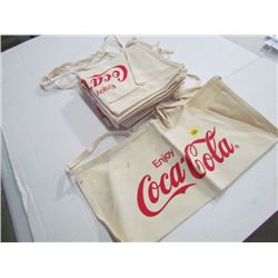 Lot Of 9 Coke Aprons white