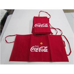 Lot of 6 Coke Aprons -Red Large Writing