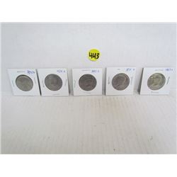 US Half Dollar 1963,1971 D x2,1974D,1993