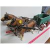 Image 2 : Horse And Wagon-Hand Cut Harness and Handmade Wagon
