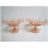 Image 2 : Pair of Pink Pastel Footed Dishes