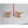 Image 3 : Pair of Pink Pastel Footed Dishes