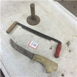 Draw Knife- Antler knife and Scraper