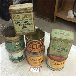 7 Tobacco Tins
