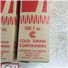 Image 2 : 3 Coca Cola Cup Sleeves NOS 100pc per box  7oz Cups