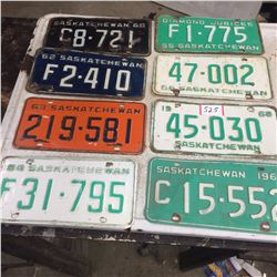 8 License Plates- 1960,62,63,64,65,66,68,69