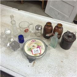 Bottles,Inkwells,Trivet etc