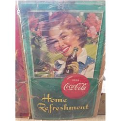 Large Vintage Coke Poster 29"50"