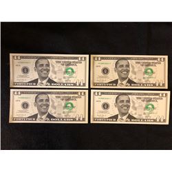 BARACK OBAMA FORTY FOUR DOLLAR USA NOVELTY BANKNOTE LOT