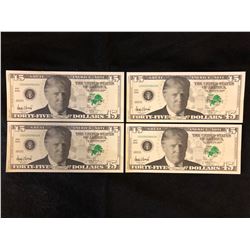 DONALD TRUMP FORTY FIVE DOLLAR USA NOVELTY BANK NOTE LOT