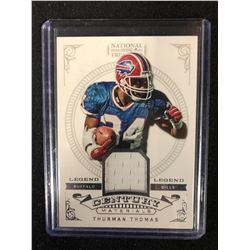 NATIONAL TREASURES CENTURY MATERIALS THURMAN THOMAS FOOTBALL CARD