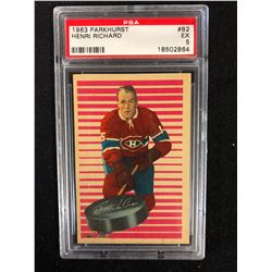 1963 PARKHURST #82 HENRI RICHARD (EX 5) PSA