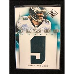 2012 Limited Jumbo Jersey Numbers Nick Foles ROOKIE CARD
