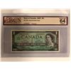 Image 1 : 1967 BANK OF CANADA ONE DOLLAR BANK NOTE (CHOICE UNC 64 ORIGINAL) BCS CERTIFIED