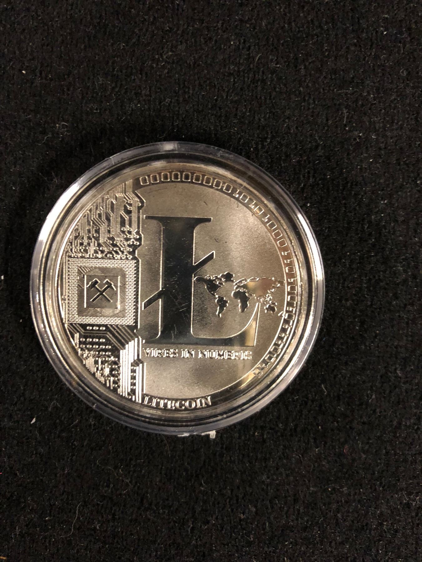 Gold Plated LTC Coin Commemorative Coin Physical Litecoin Collectible Miner Coin