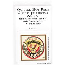 4" x 4" Quilted Hot Pads