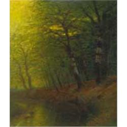 László Mednyánszky (1852-1919): Twilight-forest 
