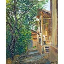 László Mednyánszky (1852-1919): On the veranda