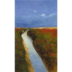 Béla K. Spányi (1852-1914): Meadow full of poppies 